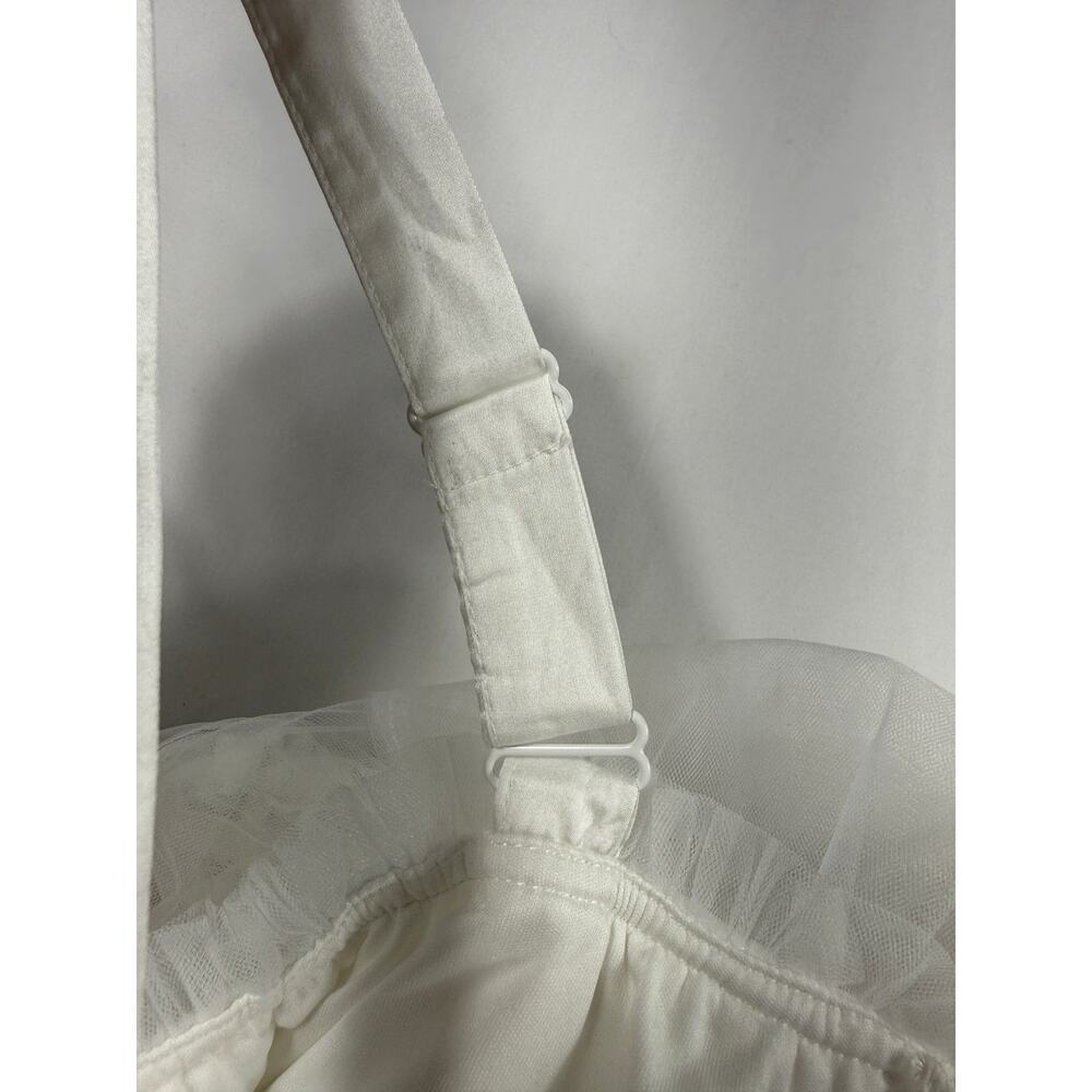 NWT Lulus Ethereal Impression White Coquette ruffled midi wedding dress Sz M - Picture 10 of 15